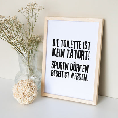 Badezimmer Deko WC Schild Die Toilette Ist Kein Tatort Poster Bild Bad