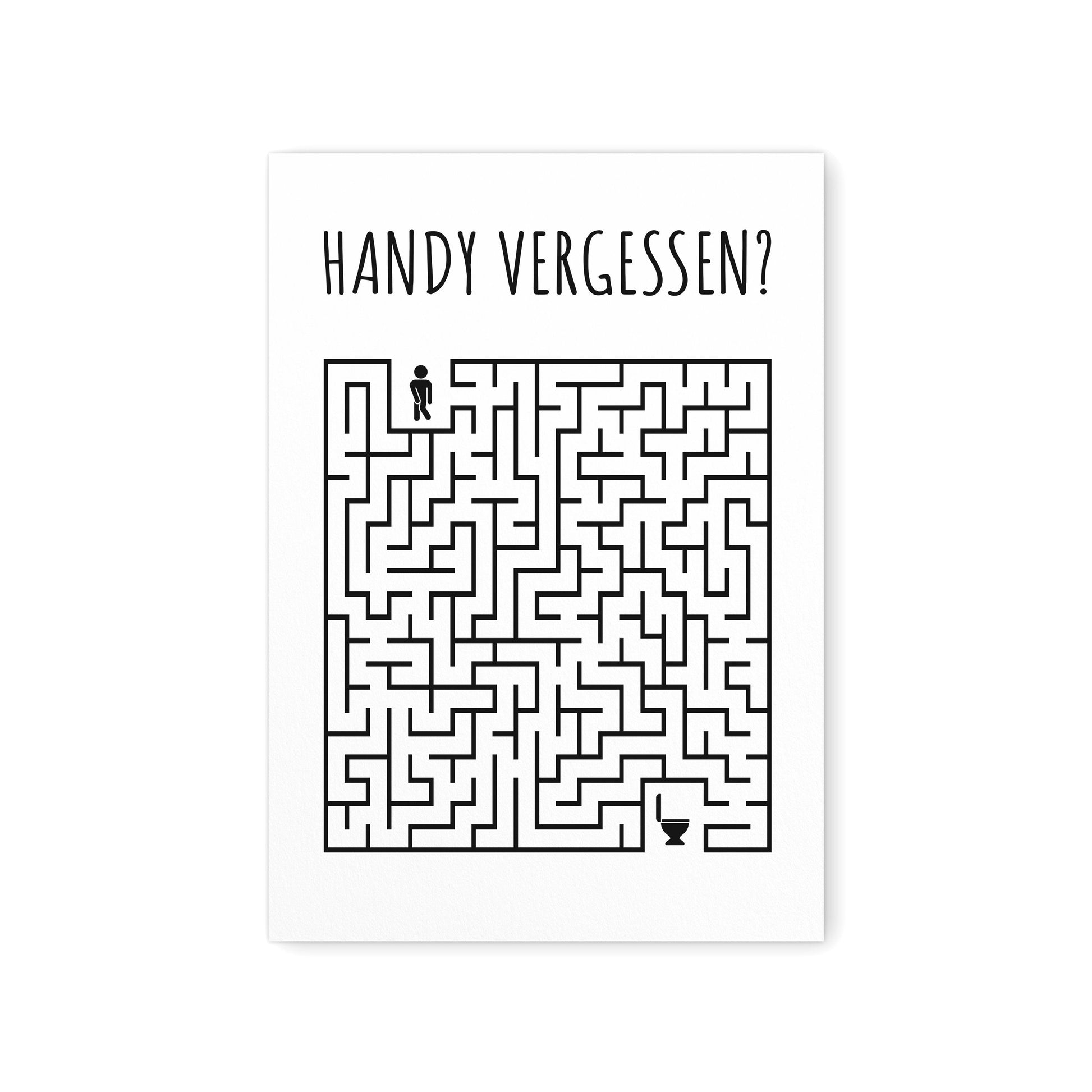 Badezimmer Bild Deko Poster Labyrinth Toilette Gäste WC Schild Bad