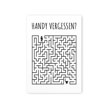 Badezimmer Bild Deko Poster Labyrinth Toilette Gäste WC Schild Bad