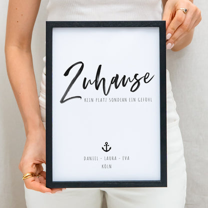 Poster Familie Personalisiert Zuhause Familienposter Zu Hause Geschenk