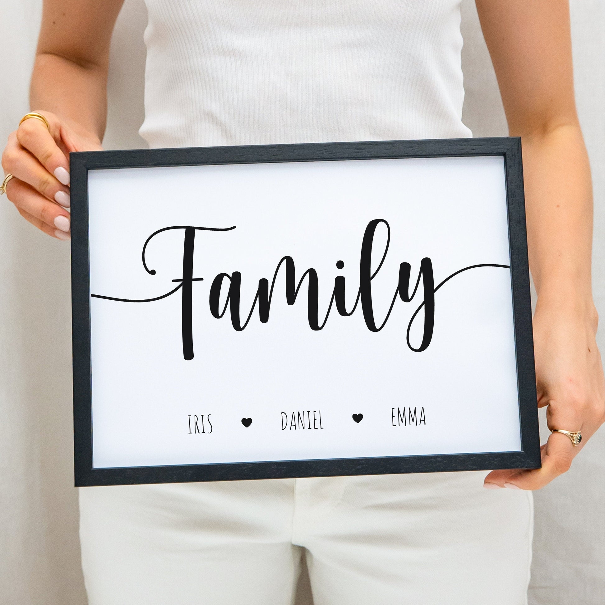 Family Poster Familie Personalisiert Familienposter Im Querformat Geschenk