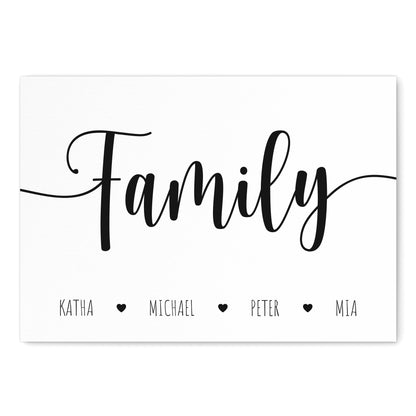Family Poster Familie Personalisiert Familienposter Im Querformat Geschenk