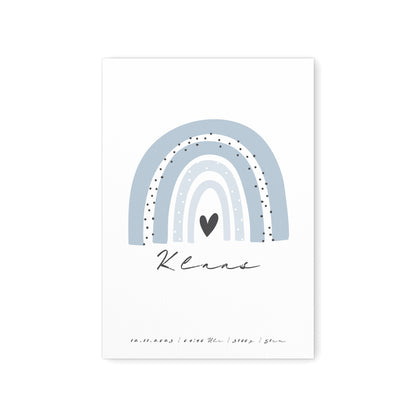 Kinderzimmerdeko Geburtsposter Für Jungen Mädchen Mit Regenbogen Personalisiert Babyposter Geschenk Babyparty