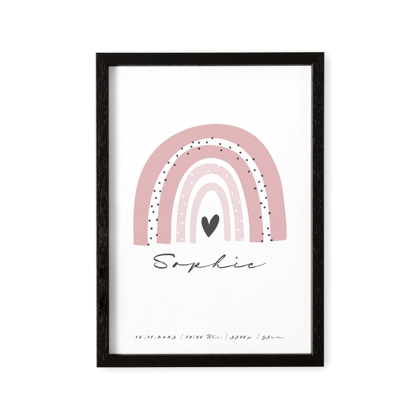 Kinderzimmerdeko Geburtsposter Für Jungen Mädchen Mit Regenbogen Personalisiert Babyposter Geschenk Babyparty