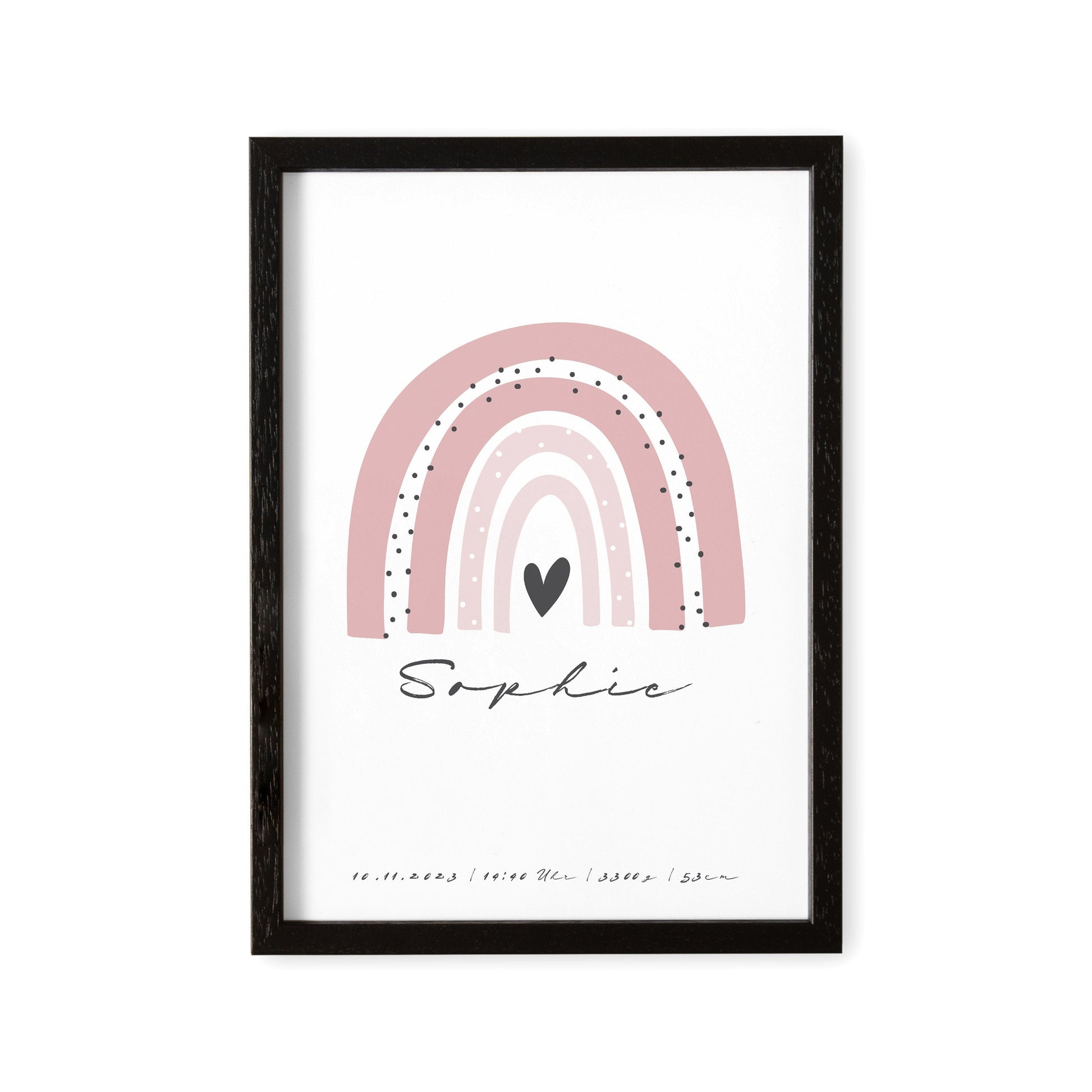 Kinderzimmerdeko Geburtsposter Für Jungen Mädchen Mit Regenbogen Personalisiert Babyposter Geschenk Babyparty