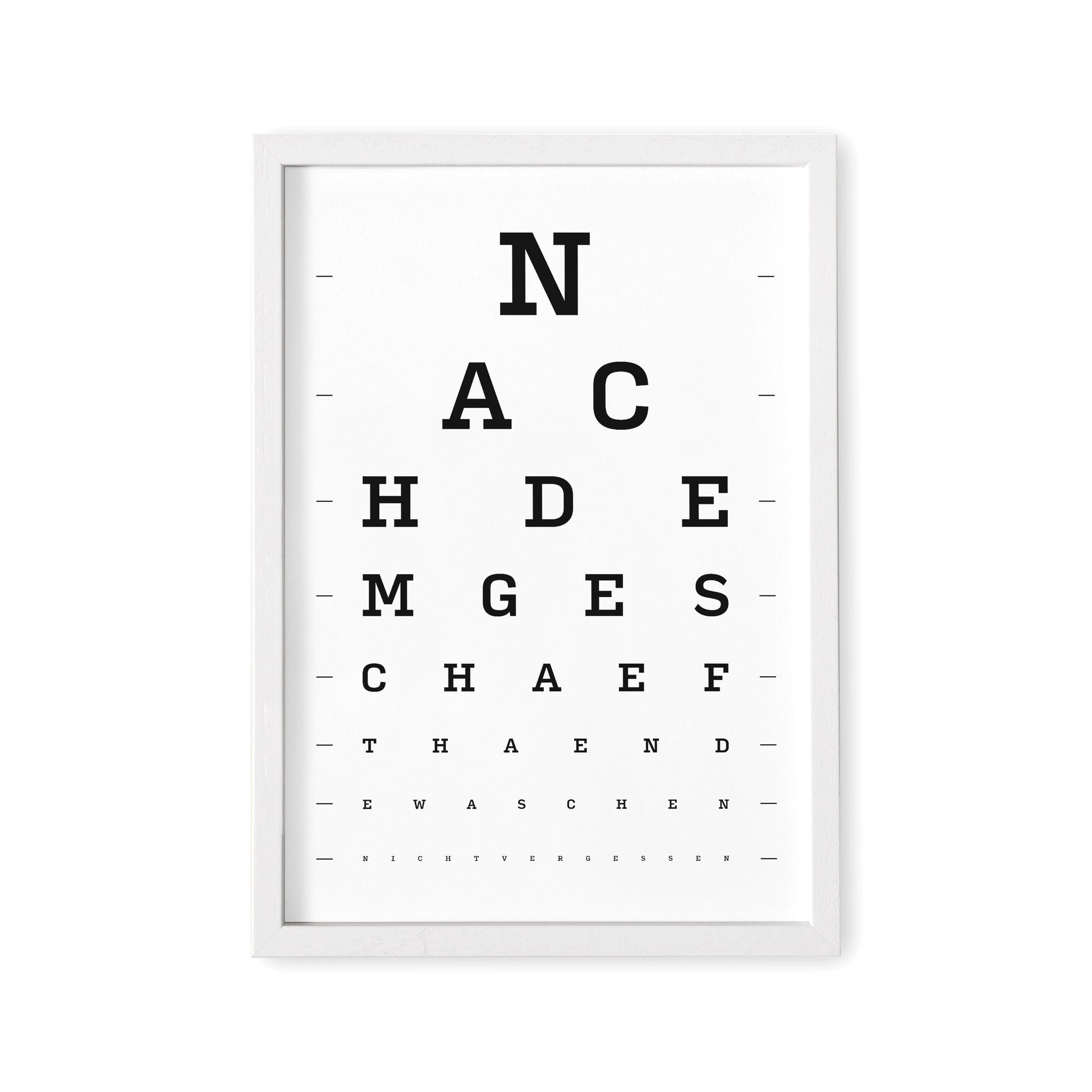 Badezimmer Deko WC Schild Sehtest Poster Bild Toilettenschild Toilettenbild