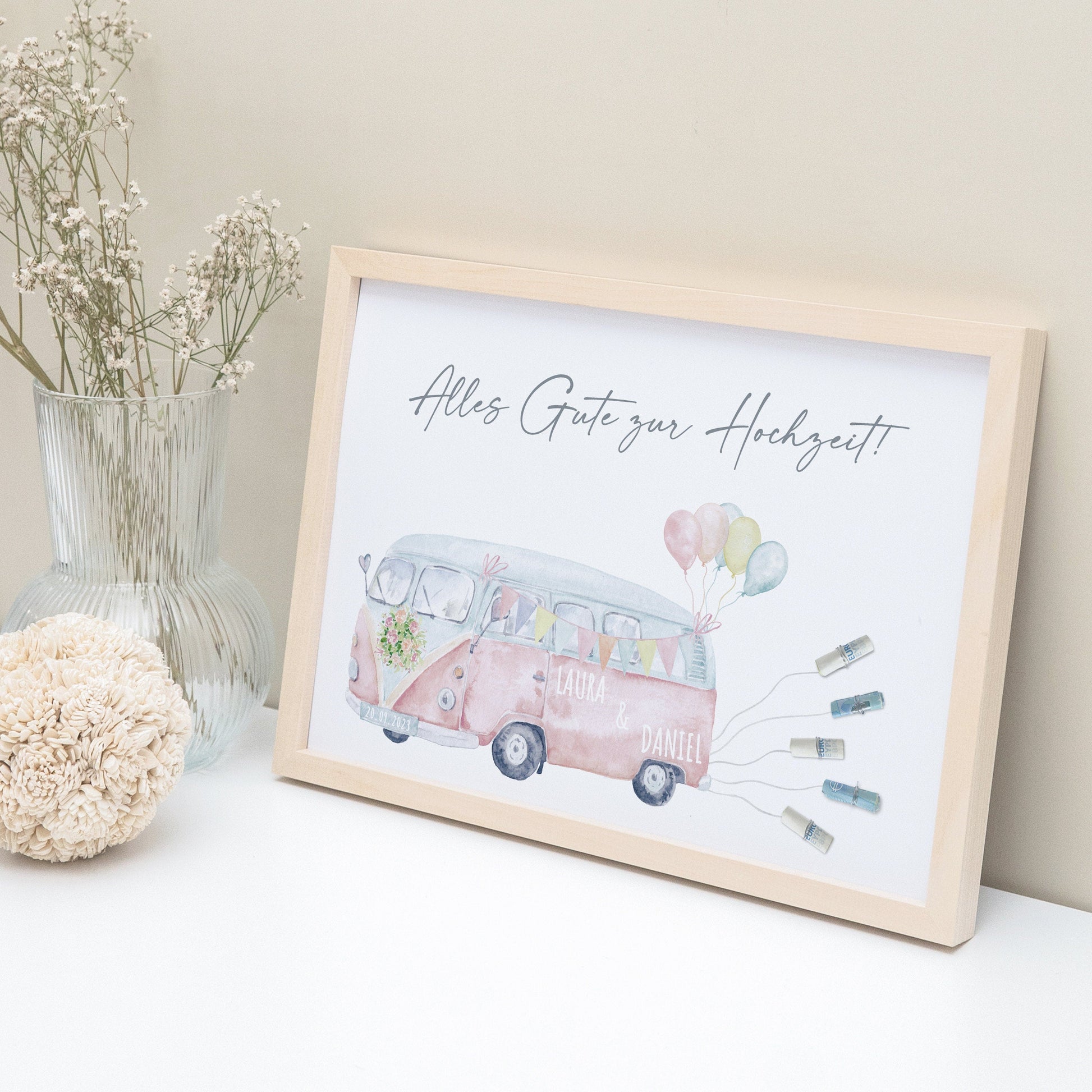 Hochzeitsgeschenk Geld Geldgeschenk Zur Hochzeit Personalisiertes Poster Camper Geschenk