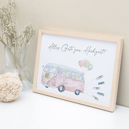 Hochzeitsgeschenk Geld Geldgeschenk Zur Hochzeit Personalisiertes Poster Camper Geschenk
