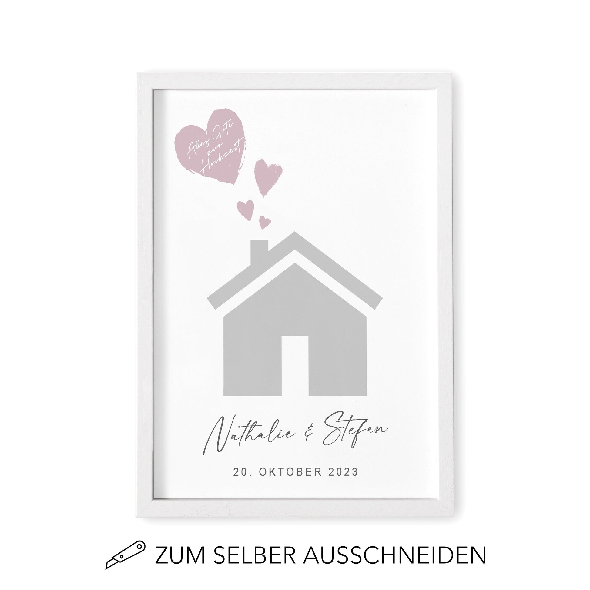 Hochzeitsgeschenk Geldgeschenk Zur Hochzeit Personalisierbares Poster Haus Geld Geschenk