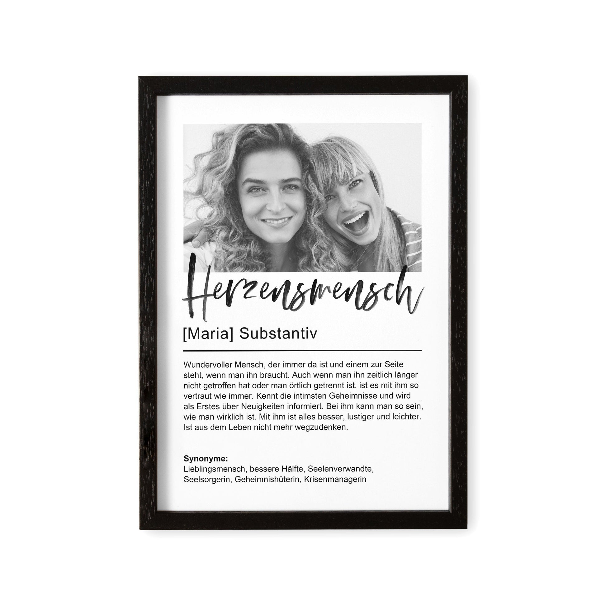 Beste Freundin Geschenk Herzensmensch Personalisierbares Bild Mit Foto Freundschaft