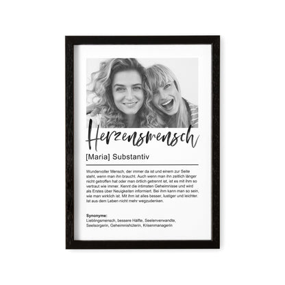 Beste Freundin Geschenk Herzensmensch Personalisierbares Bild Mit Foto Freundschaft