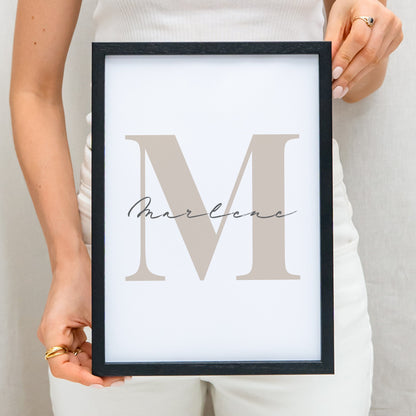 Poster Kinderzimmer Babyzimmer Namensposter Bild Mit Buchstabe Und Name Kinderzimmerdeko