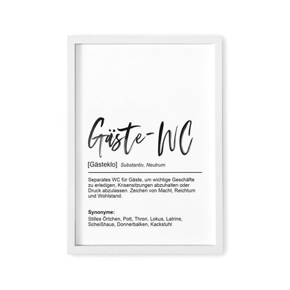 Badezimmer Deko Gäste WC Bild Mit Definition Badezimmer Poster Geschenk Zum Einzug