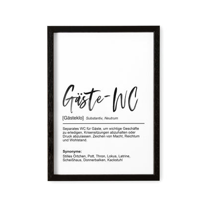 Badezimmer Deko Gäste WC Bild Mit Definition Badezimmer Poster Geschenk Zum Einzug