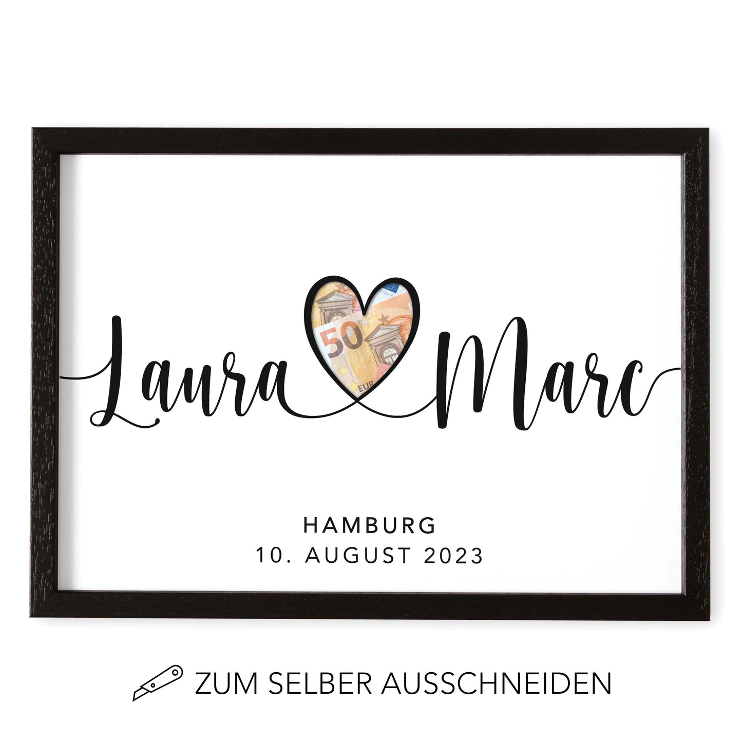 Geldgeschenk Hochzeit Hochzeitsgeschenk Geld Personalisiertes Poster Geschenk