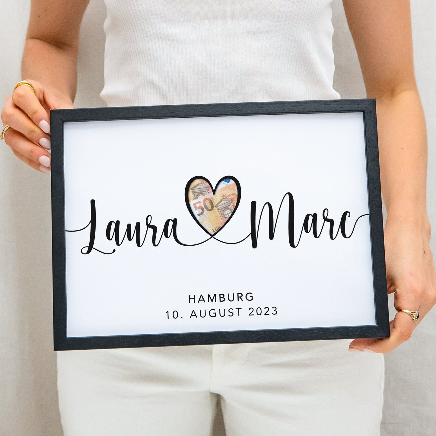 Geldgeschenk Hochzeit Hochzeitsgeschenk Geld Personalisiertes Poster Geschenk