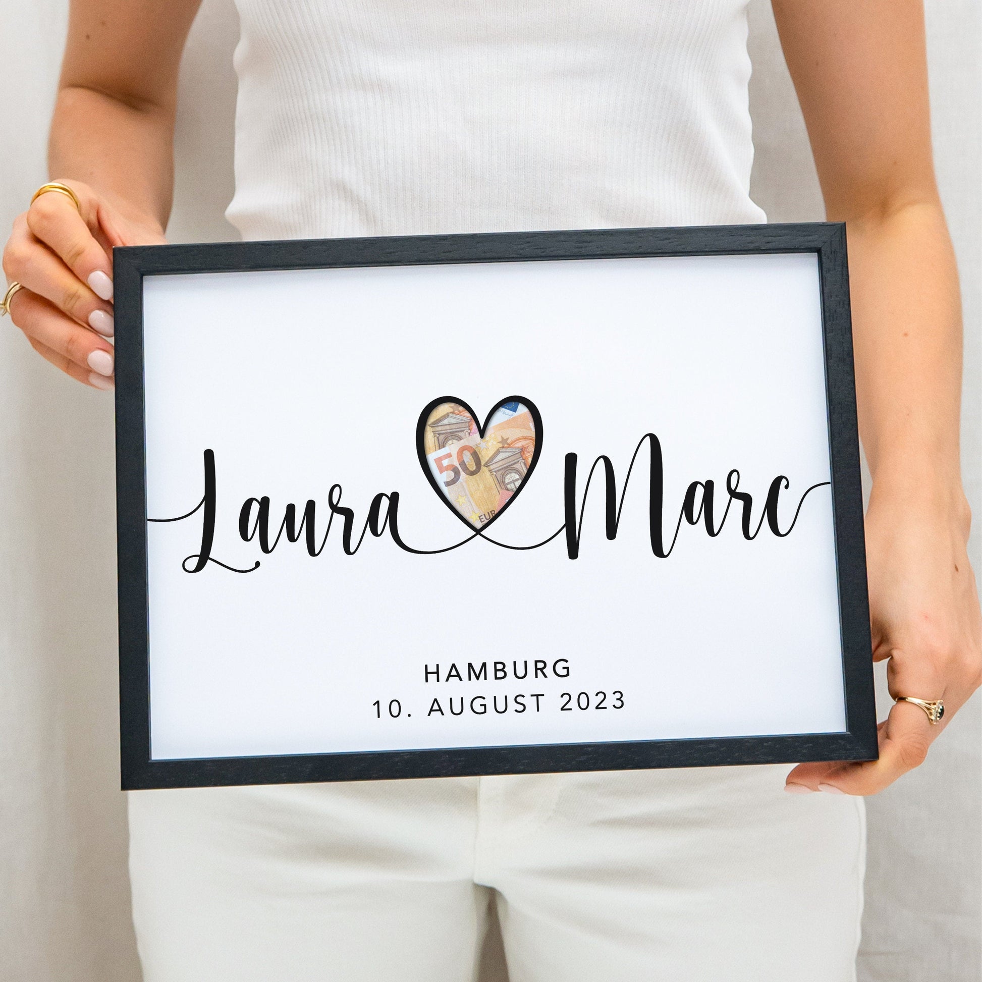 Geldgeschenk Hochzeit Hochzeitsgeschenk Geld Personalisiertes Poster Geschenk