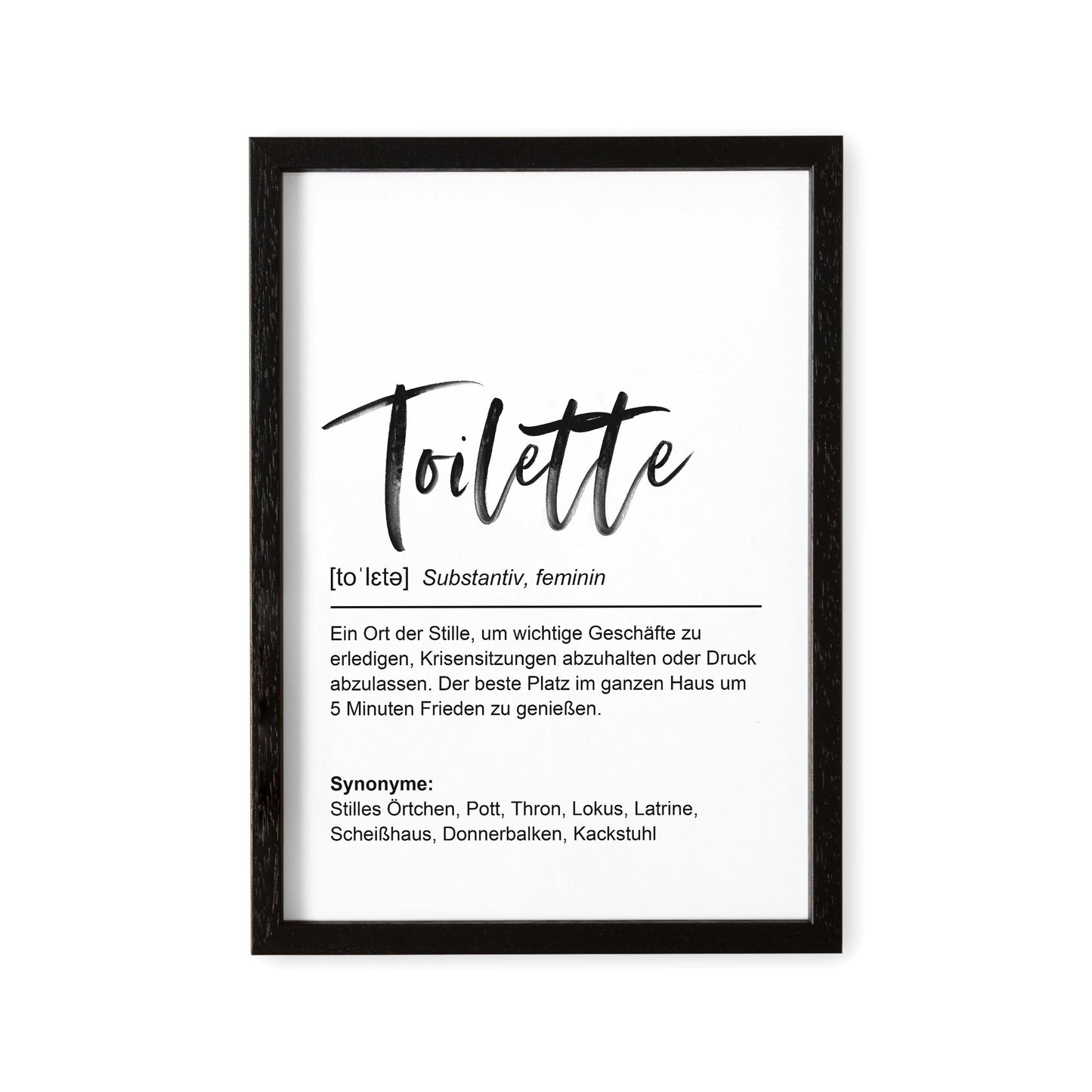 Badezimmer Deko Bild Poster Toilette Definition WC Schild Bad