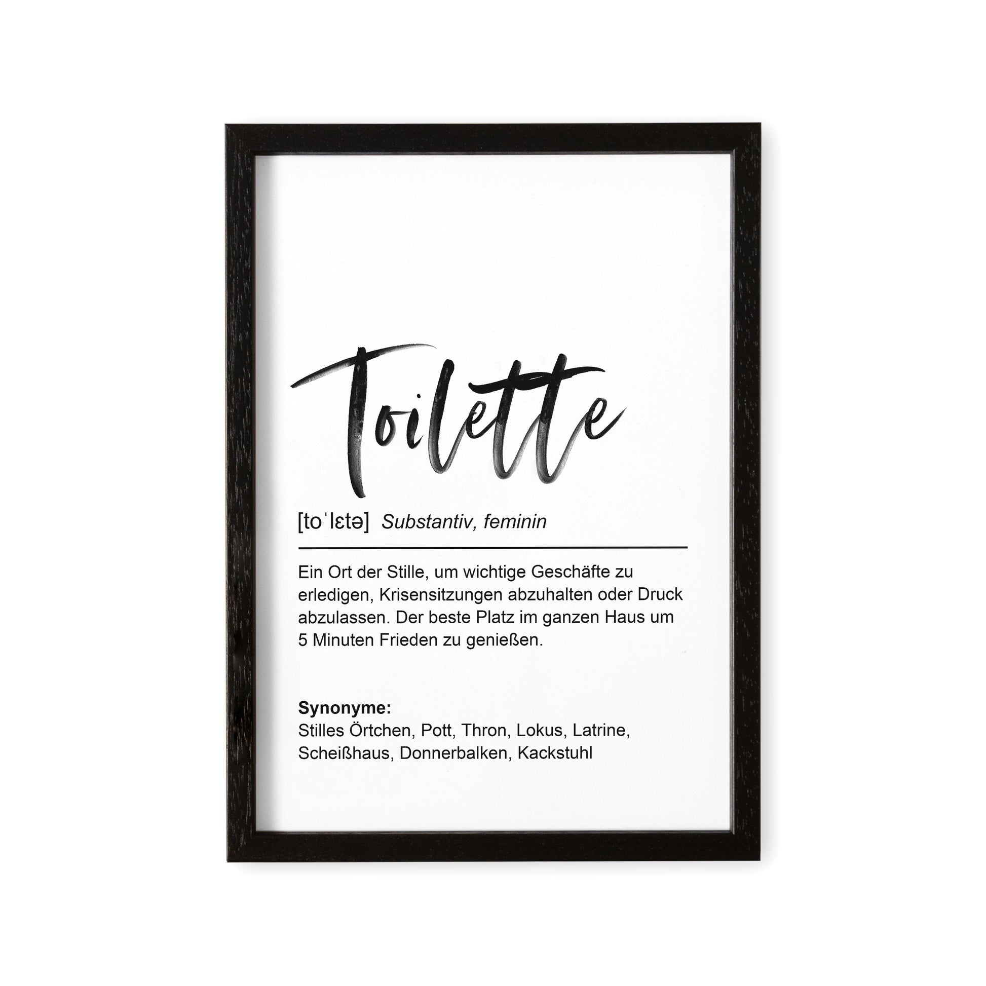 Badezimmer Deko Bild Poster Toilette Definition WC Schild Bad