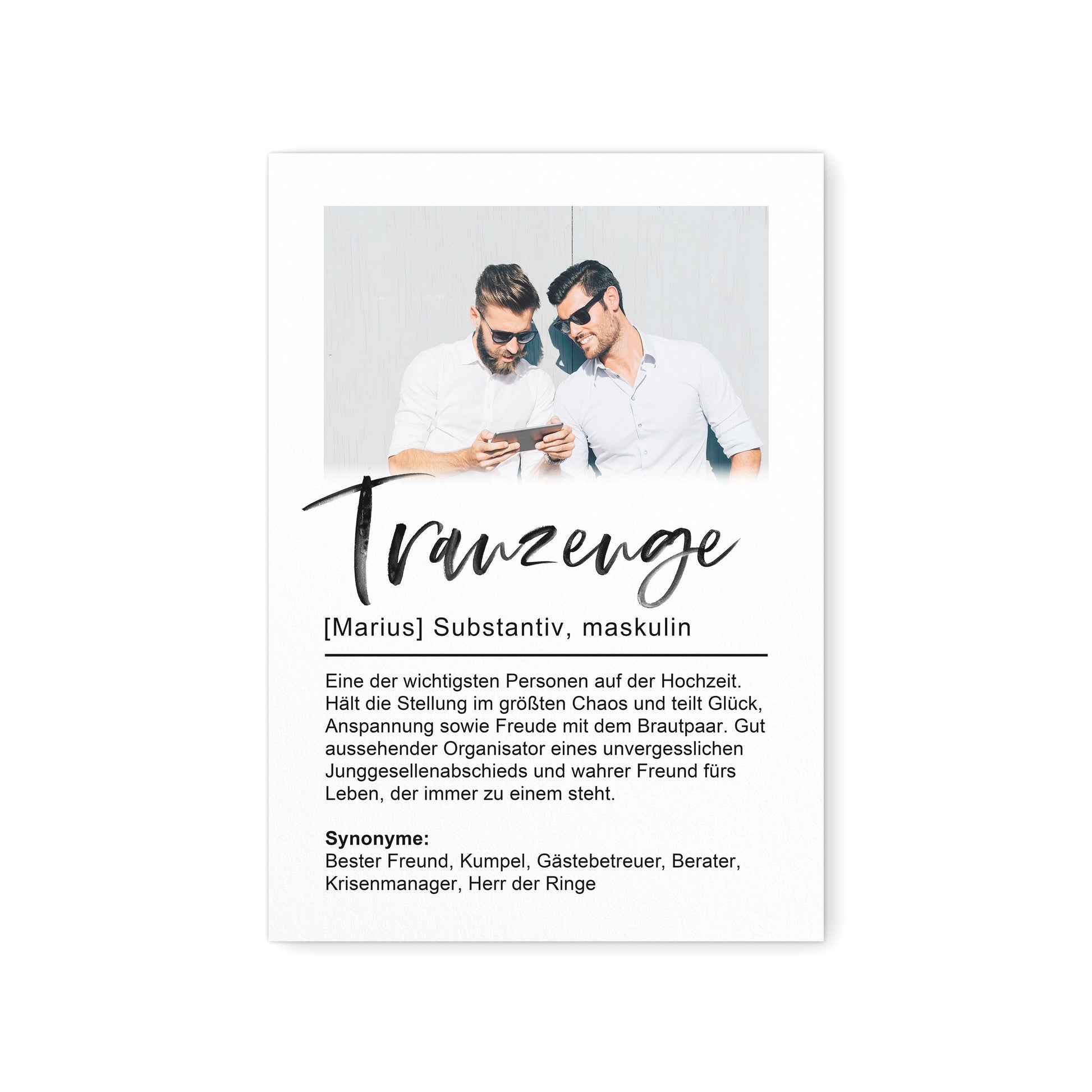 Trauzeuge Fragen Poster Bild Mit Foto Danke Geschenk