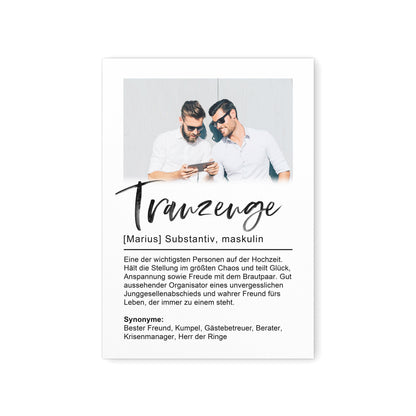 Trauzeuge Fragen Poster Bild Mit Foto Danke Geschenk