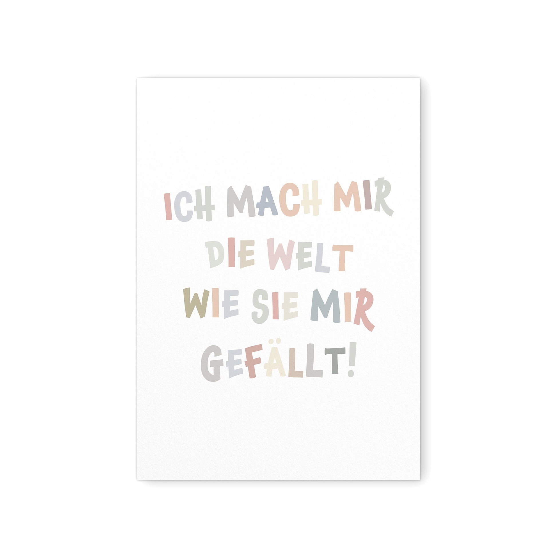 Poster Kinderzimmer Bild Deko Für Babyzimmer Ich Mach Mir Die Welt Wie Sie Mir Gefällt