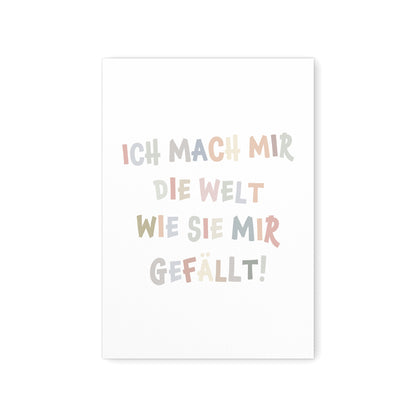 Poster Kinderzimmer Bild Deko Für Babyzimmer Ich Mach Mir Die Welt Wie Sie Mir Gefällt