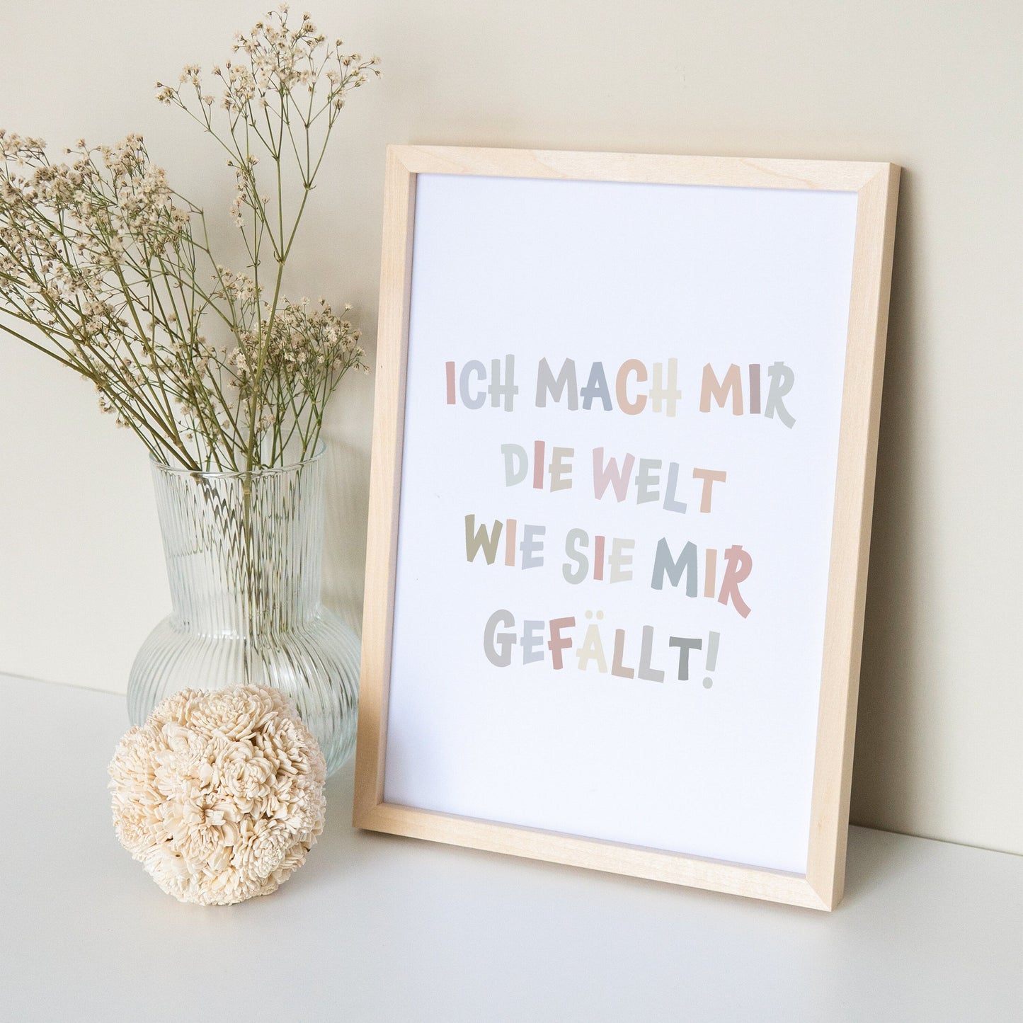 Poster Kinderzimmer Bild Deko Für Babyzimmer Ich Mach Mir Die Welt Wie Sie Mir Gefällt
