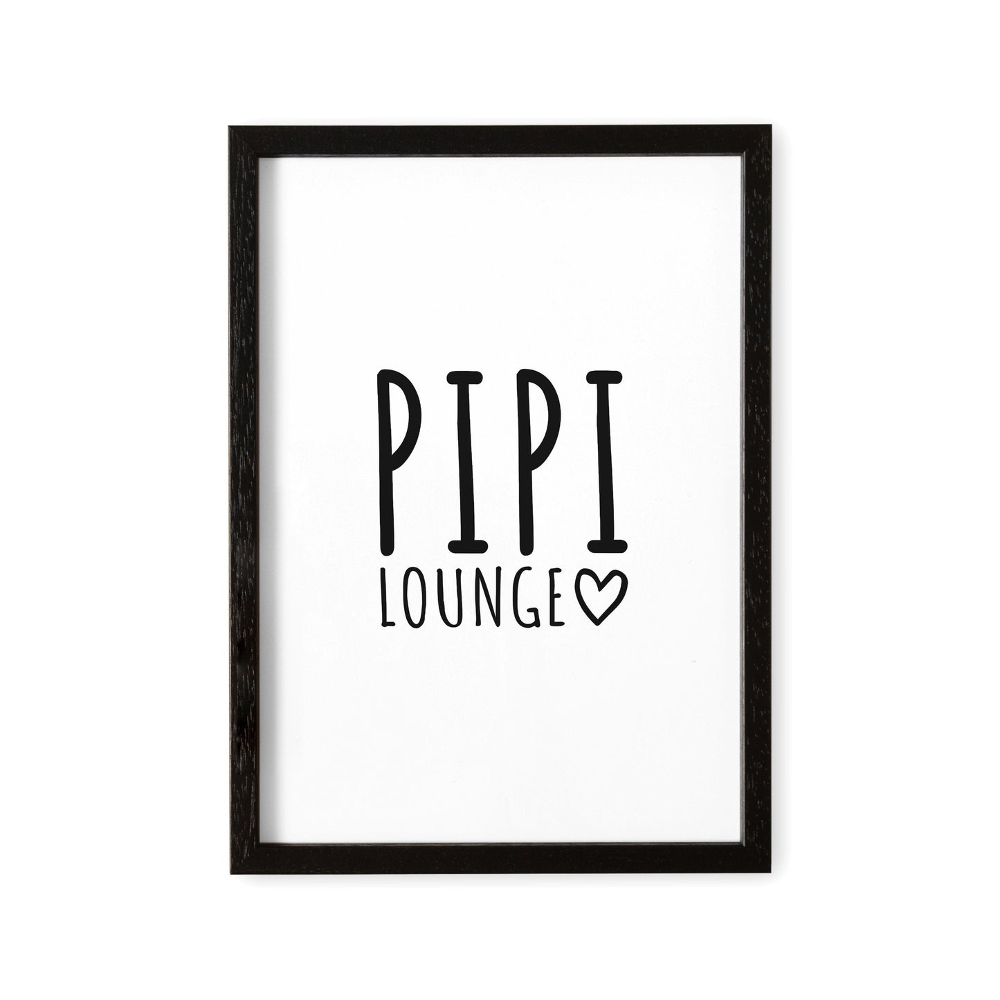 Badezimmer Deko Pipi Lounge Poster Schwarz Weiß Toilette Bild WC Schild