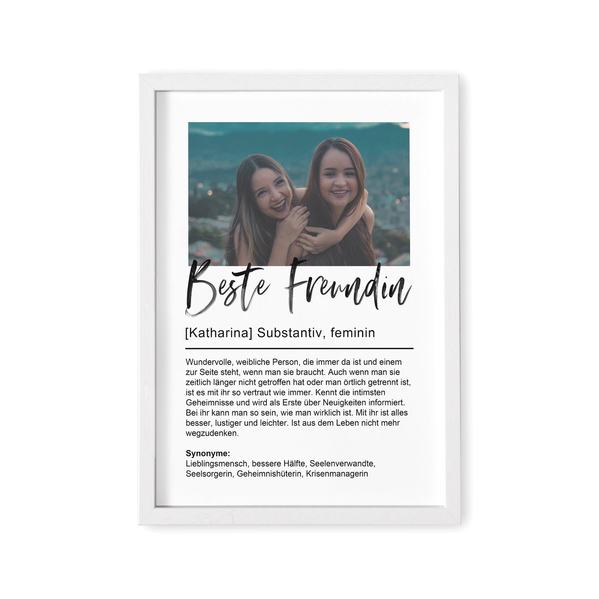 Beste Freundin Geschenk Freundschaft Personalisiertes Poster Abschiedsgeschenk