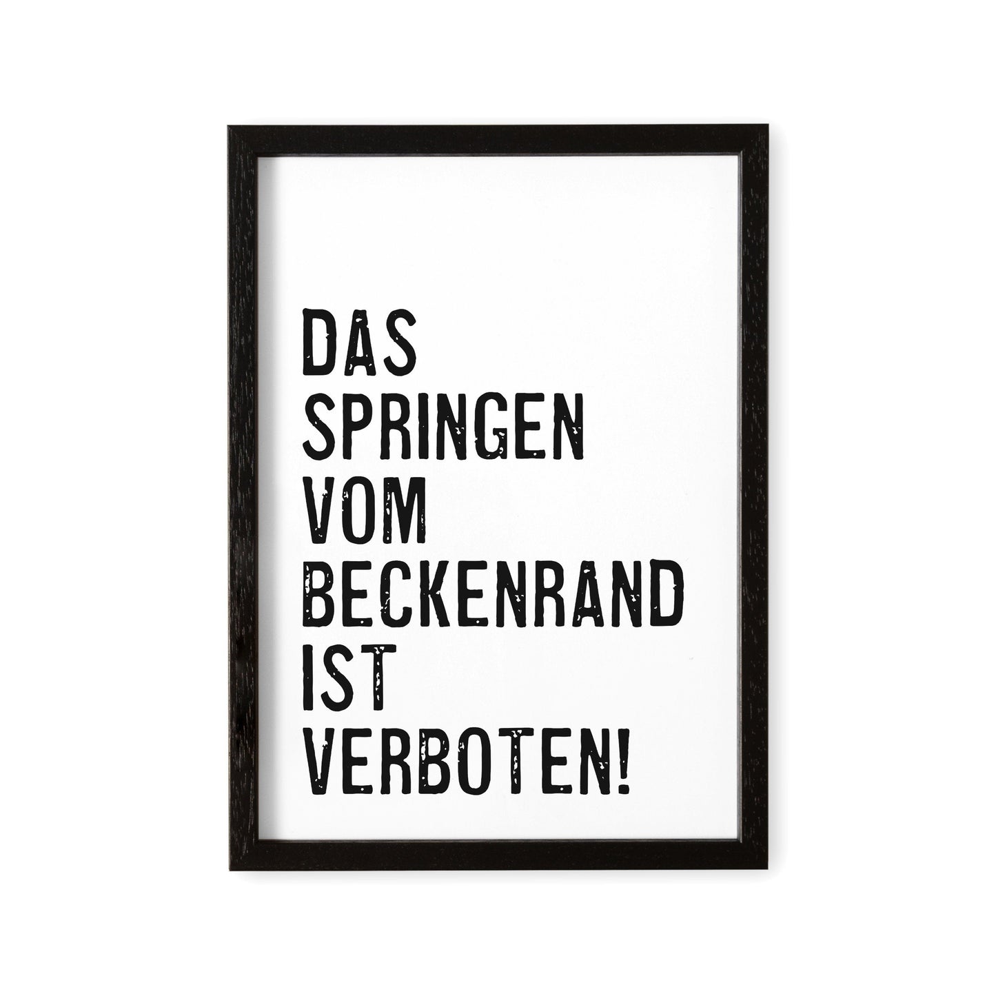 Badezimmer Deko Bad Bild Poster "Springen Vom Beckenrand Verboten"