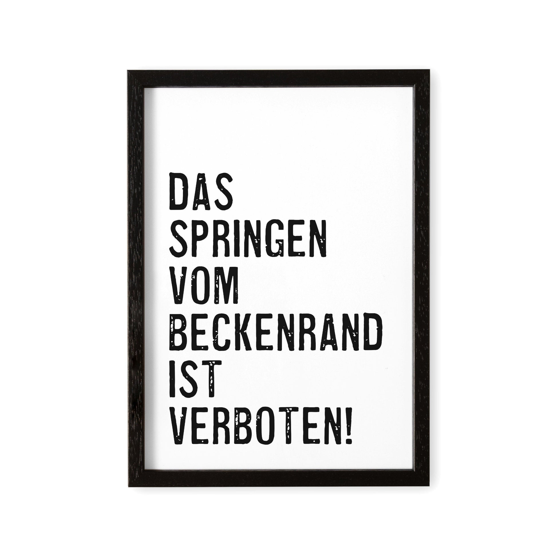 Badezimmer Deko Bad Bild Poster "Springen Vom Beckenrand Verboten"