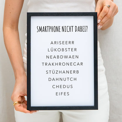 Wanddeko Badezimmer Gäste WC Poster Bilder Rätsel Einzugsgeschenk