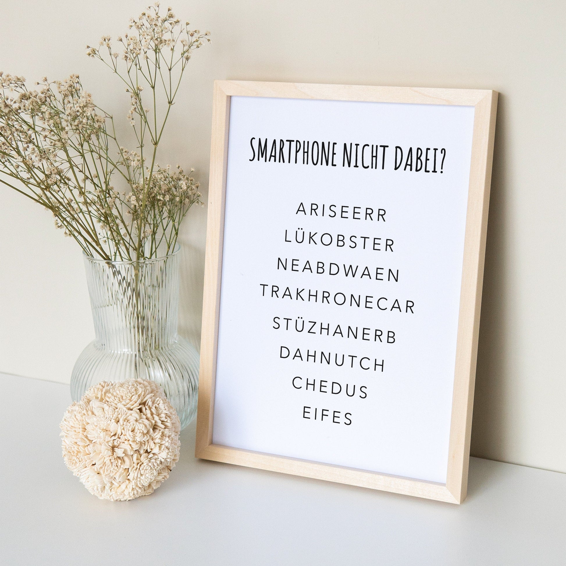 Wanddeko Badezimmer Gäste WC Poster Bilder Rätsel Einzugsgeschenk