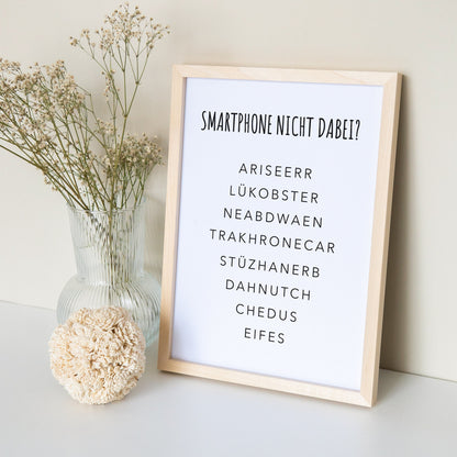 Wanddeko Badezimmer Gäste WC Poster Bilder Rätsel Einzugsgeschenk