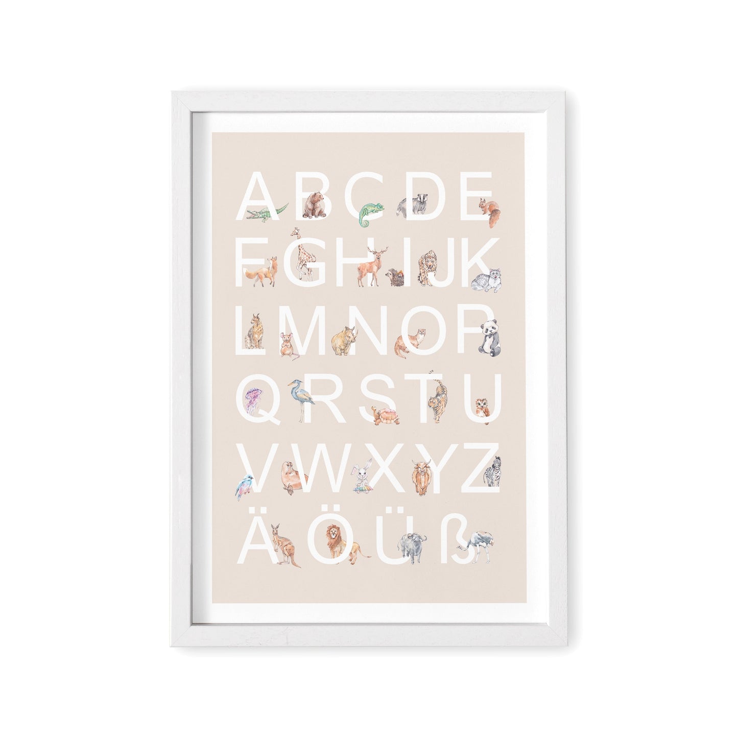 ABC Poster Alphabet Bild Für Kinderzimmer Lernposter Für Kinder