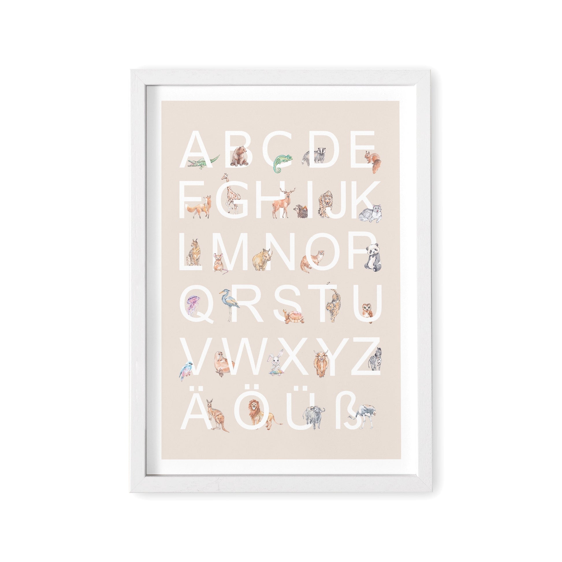 ABC Poster Alphabet Bild Für Kinderzimmer Lernposter Für Kinder