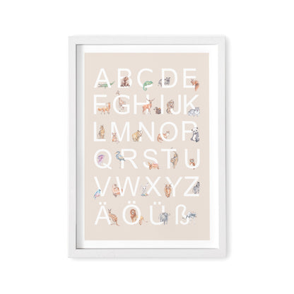 ABC Poster Alphabet Bild Für Kinderzimmer Lernposter Für Kinder