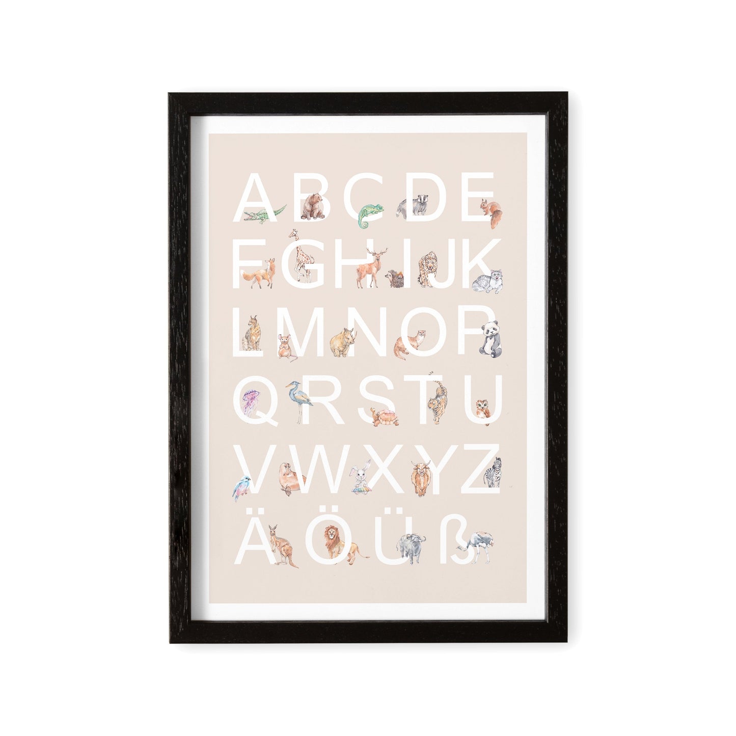 ABC Poster Alphabet Bild Für Kinderzimmer Lernposter Für Kinder