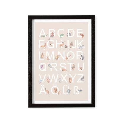 ABC Poster Alphabet Bild Für Kinderzimmer Lernposter Für Kinder