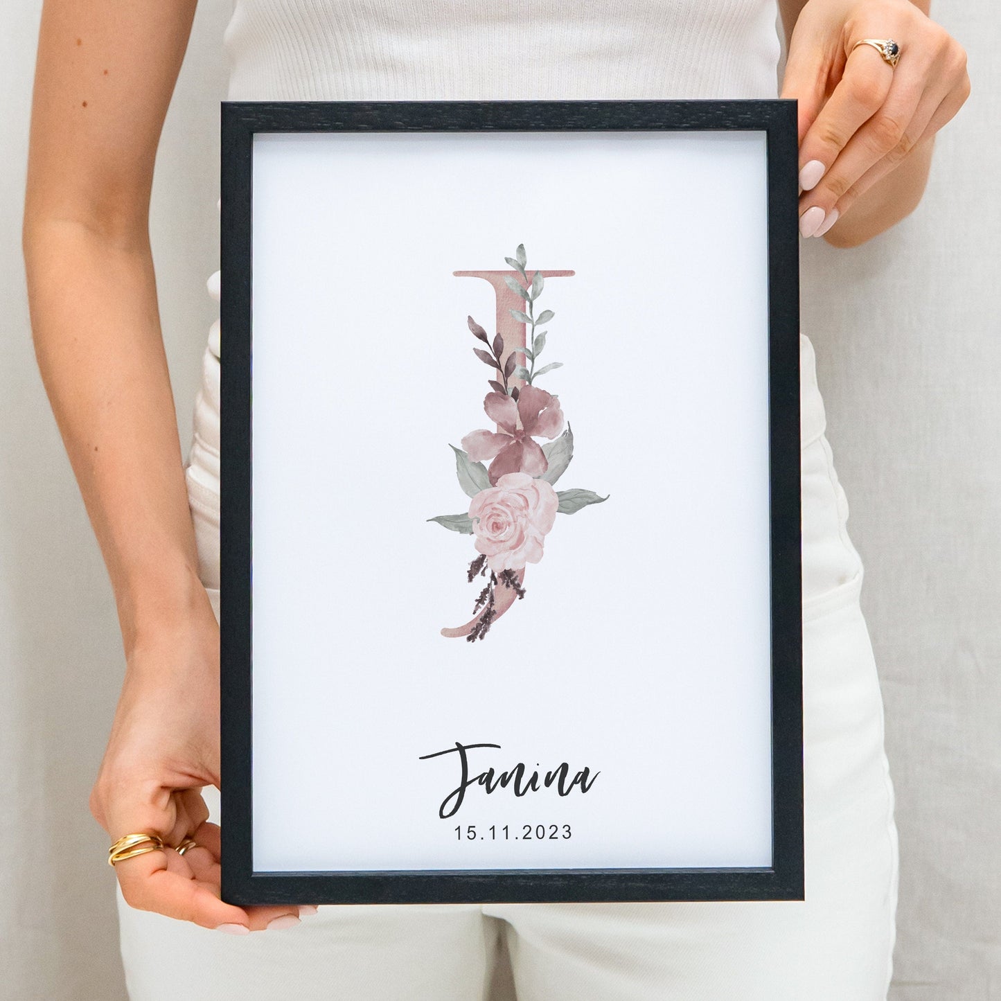 Kinderzimmer Namensposter Geschenk Zur Geburt Mädchen Buchstaben Bild