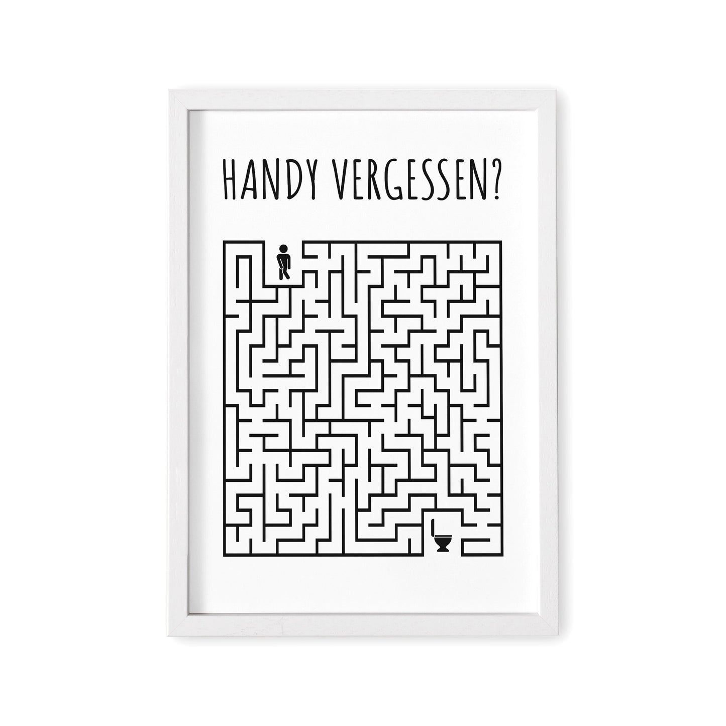 Badezimmer Bild Deko Poster Labyrinth Toilette Gäste WC Schild Bad