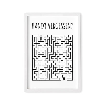 Badezimmer Bild Deko Poster Labyrinth Toilette Gäste WC Schild Bad