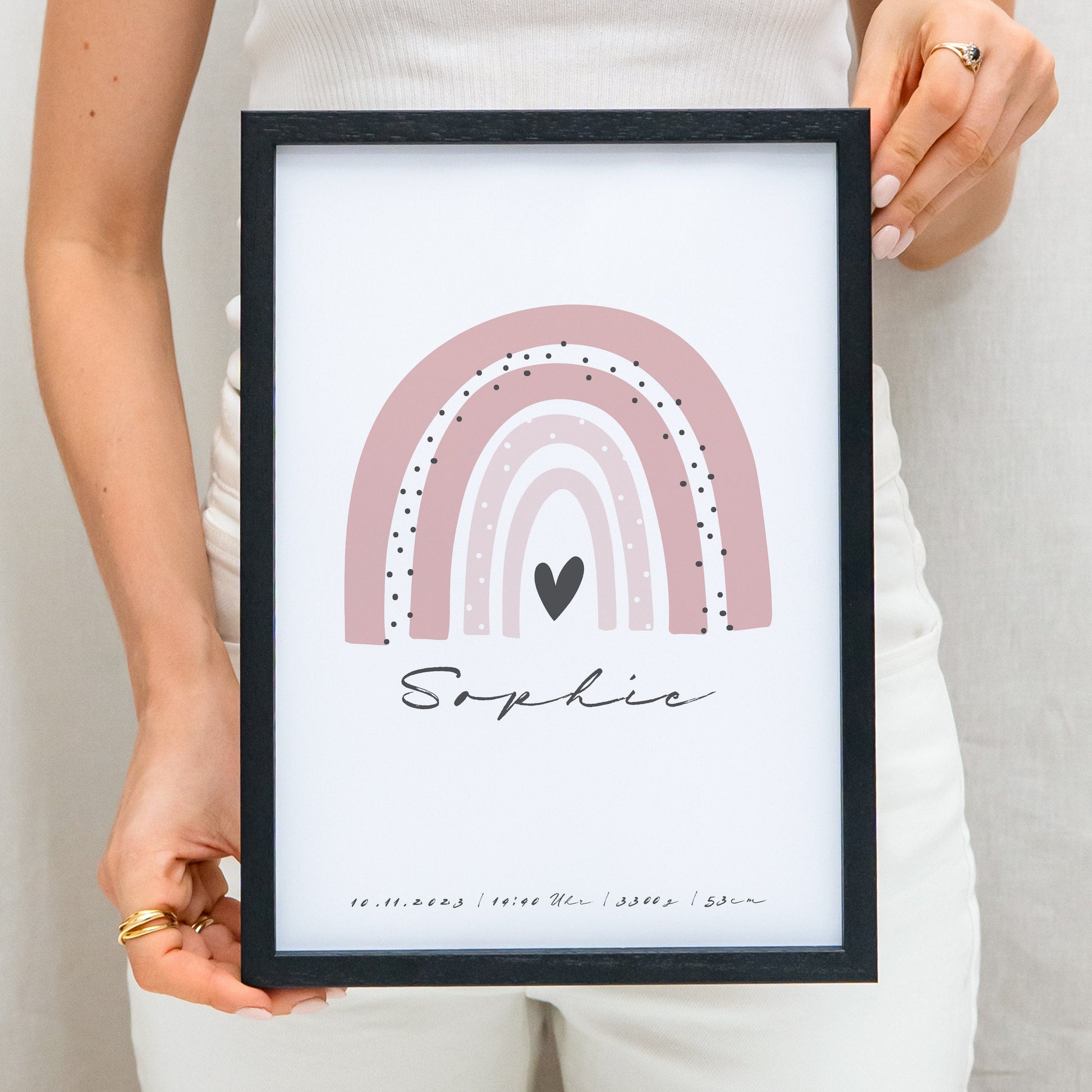 Kinderzimmerdeko Geburtsposter Für Jungen Mädchen Mit Regenbogen Personalisiert Babyposter Geschenk Babyparty