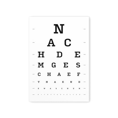 Badezimmer Deko WC Schild Sehtest Poster Bild Toilettenschild Toilettenbild