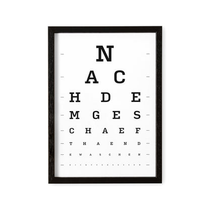 Badezimmer Deko WC Schild Sehtest Poster Bild Toilettenschild Toilettenbild