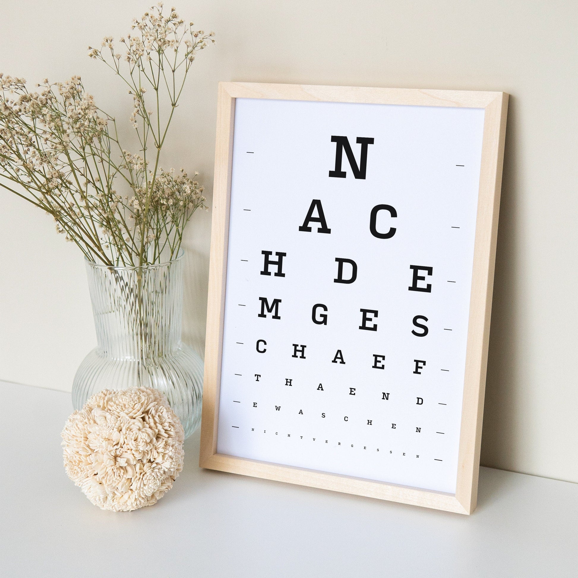 Badezimmer Deko WC Schild Sehtest Poster Bild Toilettenschild Toilettenbild