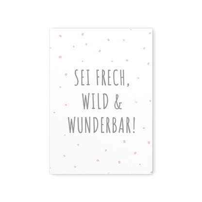 Sei Frech Wild Und Wunderbar Babyzimmer Deko Poster Bild Für Kinderzimmer Mädchen