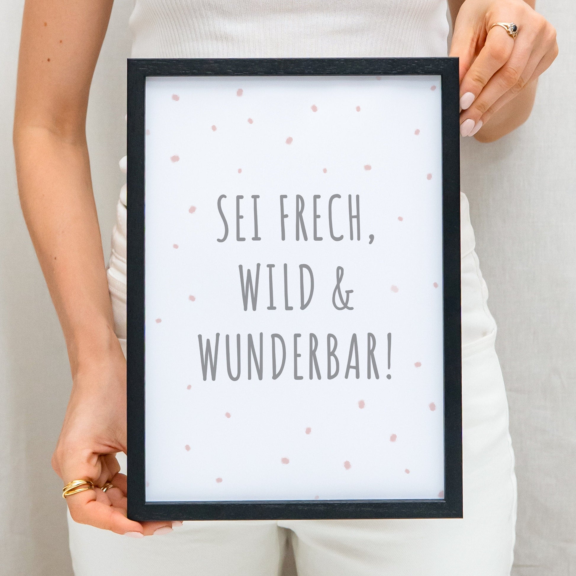 Sei Frech Wild Und Wunderbar Babyzimmer Deko Poster Bild Für Kinderzimmer Mädchen