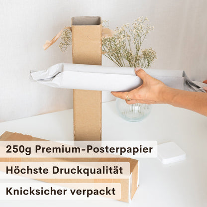 Kinderzimmer Poster Personalisiertes Bild Mit Hasen Und Herz Für Jungen & Mädchen